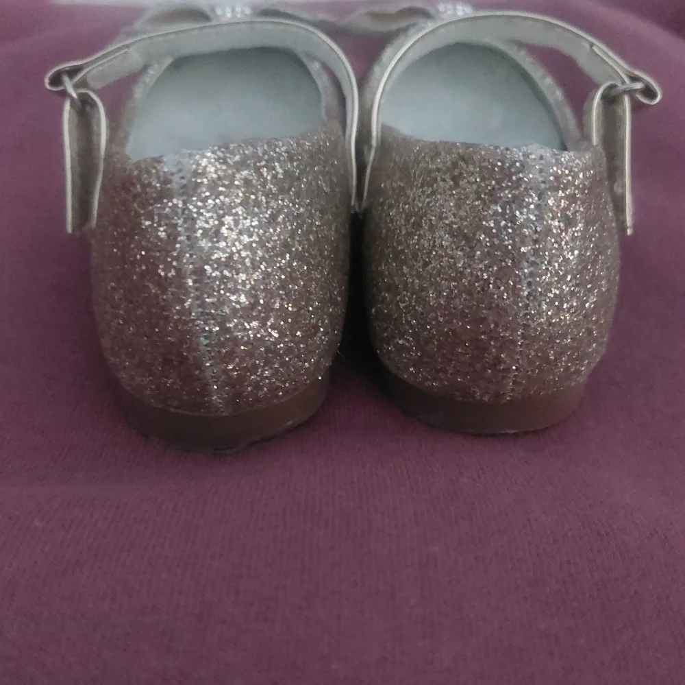Furdeour Girls Dress shoes Mary Jane glittering 7